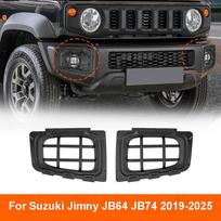 2 vnt./rinkinys Priekinio rūko žibinto priekinio žibinto apdailos rėmelis Suzuki Jimny JB64 JB74 2019-2025 black