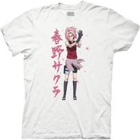 Ripple Junction Naruto Shippuden Sakura Cherry Blossoms Anime Adult T-Shirt S balta