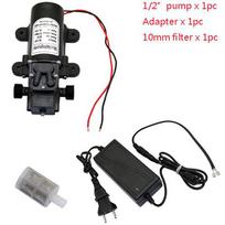 18mm 1/2  Male Thread DC 12V 60W Micro Diaphragm Water Pump With 12V-6A Adapter Garden Irrigation  Watering Self-Priming Booster