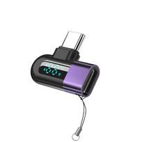 Type C To Type C USB C To C Connector Elbow 90 Degree OTG Elbow Adapter  Mobile Phone violetinė