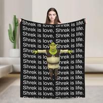 Shreks is love Shrek is Life Blankets  Flannel Vintage Breathable Throw Blankets for Bedding Lounge Spring/Autumn 75cmx90cm