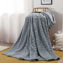 Single Layer Taffy Fleece Blanket - Office Nap & Air Conditioning Cover 45x65 cm Pet Blanket (Random Color) gray