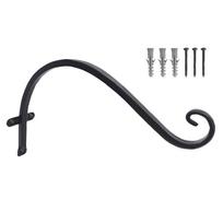Wall Mounted Curved Metal Plant Hanger Bracket with Installation Hardware for Indoor Outdoor Use Decorative Hook One Size juoda