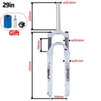 SUNTOUR XCM MTB Fork 26 27.5 29 inch Shoulder Control Locking Mechanical Aluminum Oil Spring Fork 100mm White 29in