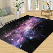 Modern Galaxy Nebula Starry Runner Rug Cosmic Universe Space Print Non Slip Carpet for Living Room Bedroom Hallway Home Decor 40X60CM