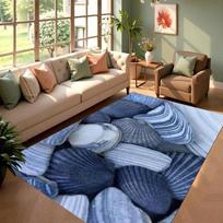 Durable Carpet 3D Spiral Seashell Rug Non-Slip Carpets for Living Room Bedroom Bay Window Durable Floor Mat Home Decor Rugs Gift 40X60CM