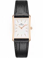 Moteriskas laikrodis Daniel Wellington Bound Juodas krokodilas Rožinis auksas 24mm Dw00100698 + Dėžutė