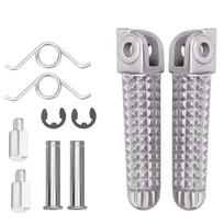 Motorcycle Motorbike-Accessories Front Foot Pegs Pedals For YAMAHA YZF-R1 YZF R1 YZFR1 YZF R6S YZF-R6S YZFR6S YZF R6 YZFR6 1Set Silvery