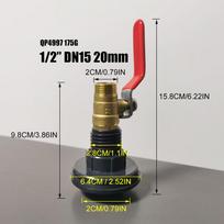 G1'' 3/4 1/2 Copper valve car washing machine water tank connector IBC water tank valve water pipe connector straight through