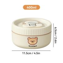 Portable Cute 304 Stainless Steel Insulated Bento Lunch Box For Kids Students Leak-proof Keep Warm Food Container Microwave Safe