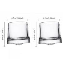 2pcs Creative Ice Hockey Glass Rotating Whisky Wine Glass Elegant Glass Foreign Wine Glass Unique Design Bottomless Wine Glass 2pcs