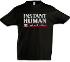 Instant Human Boys kids boys T-Shirt Caffeine Fun Nerd Scientist Engineer Coffee 150
