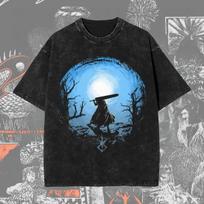 Berserk Official Licensed TShirt Vintage Washed Anime Graphic Tee YK Retro Aesthetic for Casual Wear Otaku S