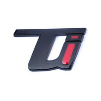 3D ABS Car Head Fender Letter Decoration Emblem Badge Stickers Auto Exterior Accessory TI juoda