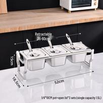 Stainless Steel Food Pan Rack with Lids