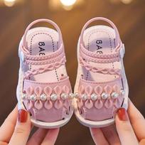Children Baby Toddler Sandals Soft Sole Non-Slip Breathable Lightweight Outdoor Indoor Shoes for Boys Girls Infant Learning Walking Shoes 16 rožinė