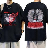 Japonijos anime Eren Jaeger Attack on Titan Graphic marškinėliai Vyriški laisvalaikio marškinėliai trumpomis rankovėmis Madingi medvilniniai dideli marškinėliai XS