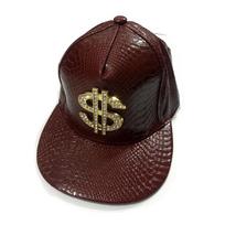 Akiuotojo auksinio dolerio ženklo Snapback stiliaus stilinga hipių plokščiu snapeliu beisbolo kepurė, punk trucker kepurė kasdieniam laisvalaikiui, lauko sportui, šokiams ir riedlenčių sportui Adjustable raudona