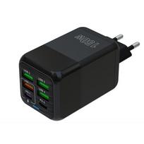 150W 6 prievadų PD QC 4.0 USB C greitas įkroviklis sieninis adapteris super greitas įkrovimas iPhone Samsung iPad Xiaomi Huawei Oneplus Oppo For EU Plug juoda