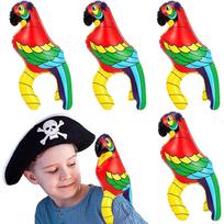 4vnt pripučiami piratų papūgos pečių atramos, skirtos piratų vakarėliui papuošti