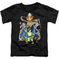 Avatar The Last Airbender Team Avatar Elements Toddler Little Boys T Shirt S juoda