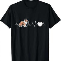 Shetland Sheepdog Heartbeat Sheltie T-Shirt S juoda