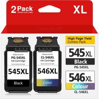 Cartouches d'encre - Canon PG 545XL CL 546XL - Pack de 2 - Haut rendement - Compatible PIXMA