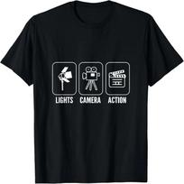 Film Director Cinematographer Filmmaker Camera crew T-Shirt S juoda