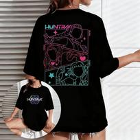 KPop Demon Hunters Graphic T Shirt Men Women Cotton Streetwear Short Sleeve 2026 Summer Mira Rumi Huntrx Print Fashion Tops 4XL