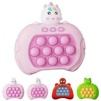 Light Up Pop it Game Quick Push Bubbles Game,Unicorn Handheld Fast Speed Pushing Game,Poppet Game Sensory Fidget Toys for Autism,Puzzle Pop Game Cont