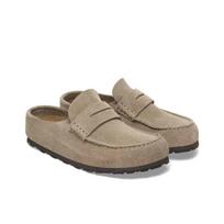 Birkenstock Naples Wrapped Unisex Stylish Comfort EVA Rubber Sole Wear-Resistant Closed Toe Clogs Taupe Regular Fit (Wide Fit) 1029675 43