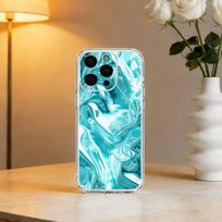 L-liquid metal Phone Case For iPhone 17 16 15 14 13 12 11 Mini Pro Max Plus Transparent Cover iPhone14