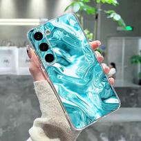 L-liquid metal Phone Case For Samsung Galaxy A91,80,73,72 ,71,53,52,32 ,31,22,21s,20,Transparent Case Samsung a70