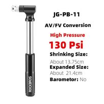 ROCKBROS 130psi Bike Pump Mini Portable Tire Air Inflator Bicycle Pump Aluminum Ultralight Hand Air Pump MTB Road Cycling Pump JG-PB-11   130PSI