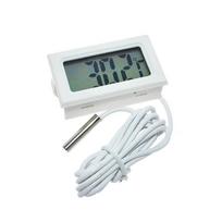 Mini Convenient Digital LCD Thermometer Sensor Hygrometer Gauge Refrigerator Aquarium Monitoring Display Humidity Detector FY10-WHITE