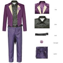 Authentic Mortal Kombat 11 Joker Cosplay Costume Set Purple Halloween Outfit For Heath Ledger Joker Fans S