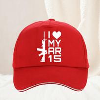 I Love My Ar Gun Print baseball cap Adjustable Dad Hat Outdoor hunting Fishing Hat Unisex Outdoor Sun Protection hats Adjustable
