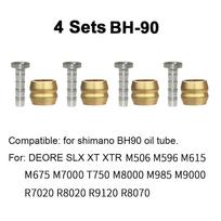 BH59 BH90 Bike brake hose MTB Hydraulic Disc brake Cable tube 2.5M Bicycle Connector Insert Olive Needle Set for SHIMANO m395 4 sets BH90