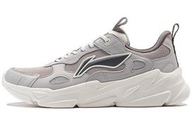 Li Ning Firefly Textile, Synthetic Leather Slip Resistant And Breathable Low top Casual Shoes Men's Gray AGCT387-2 40