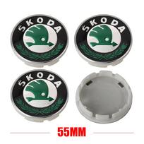 55MM/65MM Original Hub Caps Car Wheel Center Covers Decoration For Skoda Rapid Scala Kodiaq Fabia Kamiq Karoq Octavia 3 2 A5 A7