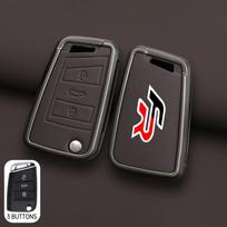Aukščiausios klasės cinko lydinio automobilio rakto dėklas Dangtelis Korpusas Laikiklis SEAT FR Ateca Leon FR2 Ibiza Apsaugai Raktų krepšys Dekoro aksesuarai pilka