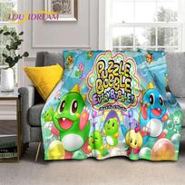 Cartoon Bubble Bobble Puzzle Bobble Retro Game Soft Flannel Blanket for Beds Bedroom Sofa Picnic,Throw Blanket Outdoors Leisure 75x90cm