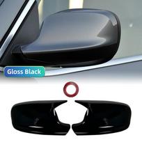 Anglies pluošto automobilio galinio vaizdo veidrodėlio dangteliai BMW X3 F25 X1 E84 Pre-LCI 2010 2011 2012 2013 Gloss Black
