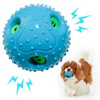 Swinging Giggle Thick And Durable Grade Tpe Pet Toy Makes Fun Gurgle Sounds When Rolled Or Shaken Fun Dog Puppy Large Breed (Blue,One Size) mėlyna