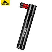 WILD MAN Bicycle Tire Pump Alloy Hand Air Pump Cycling Tire Inflator Schrader Presta Valve Mini Bike Pump Ball Pump 100 PSI GK8-Black