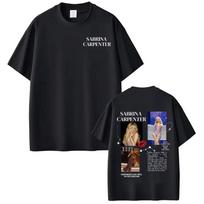 Singer Sabrina Carpenter Tour 2026 Graphic T-Shirts Men's Women Harajuku T-shirts Loose Cotton Aesthetic Trendy O-Neck T-shirts 4XL