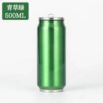 dviguba sienelė 500ml nerūdijančio plieno kolos skardinės puodelis termosas gėrimo indelis su šiaudeliu 401-500ml žalia