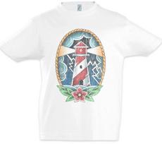 Lighthouse Boys kids boys T-Shirt Beacon Roses Tattoo Sailor Sail Sailboat Never Sink 150