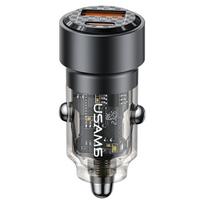 Ładowarka Samochdowa Usams C39 Usb+Usb-C 60W Fast Charge Czarny