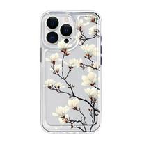 Jade Orchid Branch Pattern Phone Case Suitable for iPhone 17 16 15 14 13 12 11 Pro/Max/Plus Anti Drop and Anti Shock Back Cover iPhone 12PRO